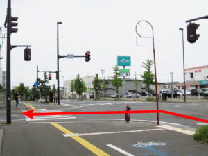 順路2（向能代、八峰町方向から）